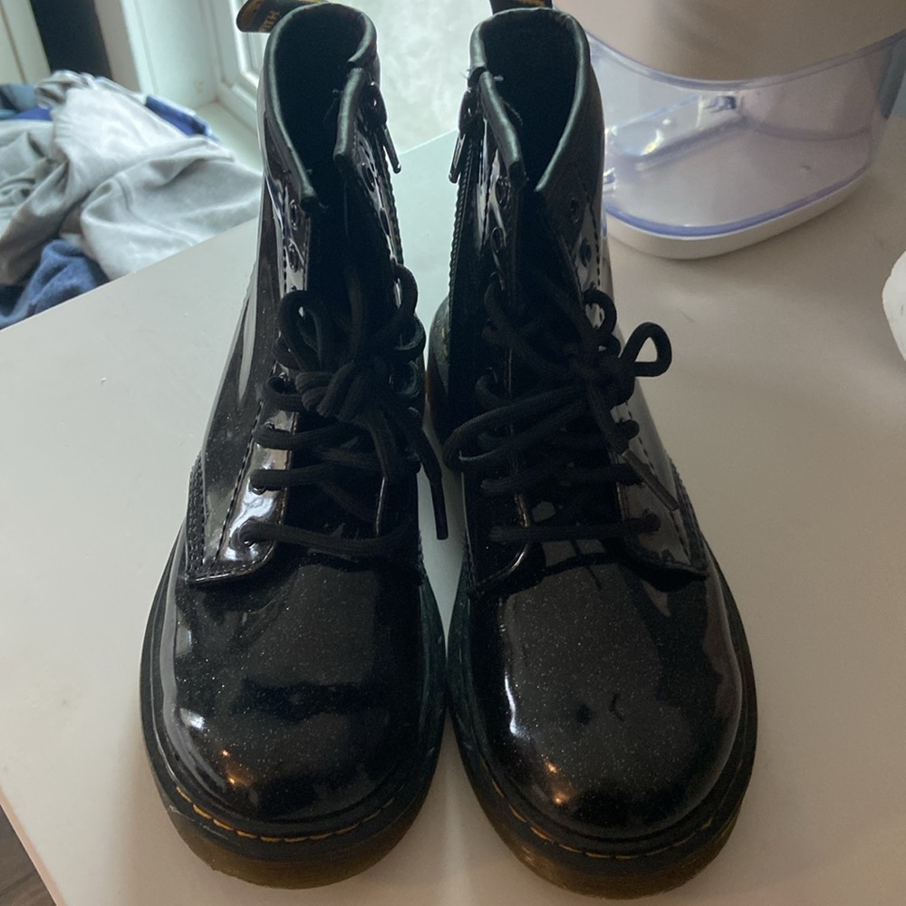 Kids black glitter Dr. Martens - Picture 2 of 6